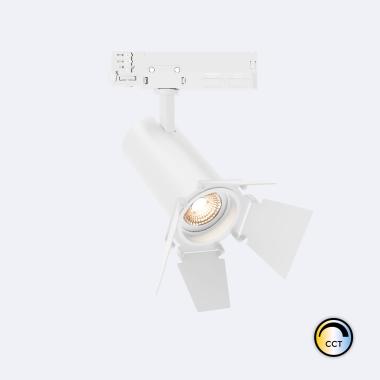 20W Fasano Cinema Dimmable CCT LED Spotlight for 3-Circuit Track in White