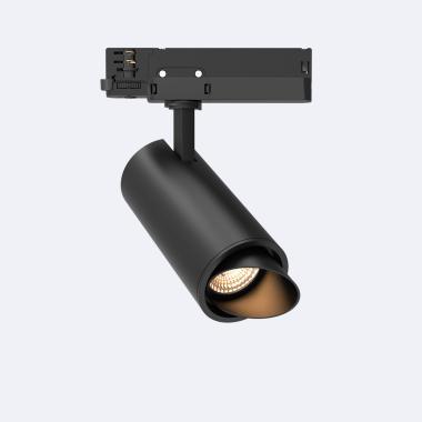 Spot LED sur Rail Triphasé 40W Dimmable Fasano Biseau Noir