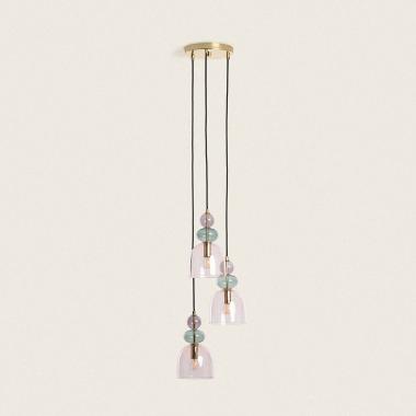 Tri Baudelaire Metal and Glass Pendant Lamp