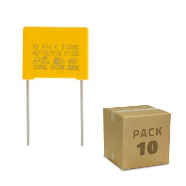 Pack of 10 LED Anti Flicker Capacitors 0.47uF 310V AC