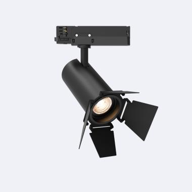 Spot LED sur Rail Triphasé 40W Fasano Cinéma Dimmable Noir