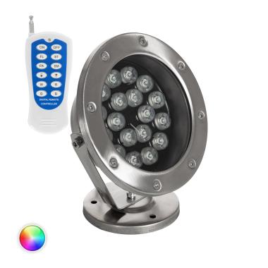 Ponorný LED RGB Reflektor 18W Přisazený 12V DC IP68