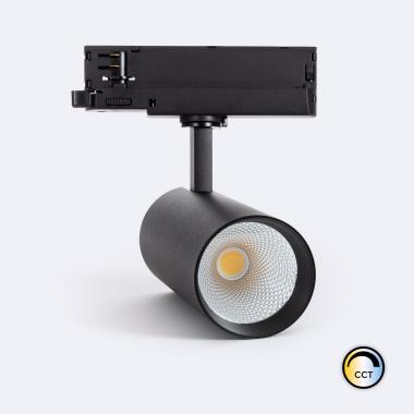 3-Circuit Track LED Spotlight 30W Carlo CCT Black