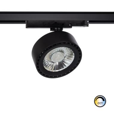 Spot LED sur Rail Triphasé 30W Onuba CCT Noir