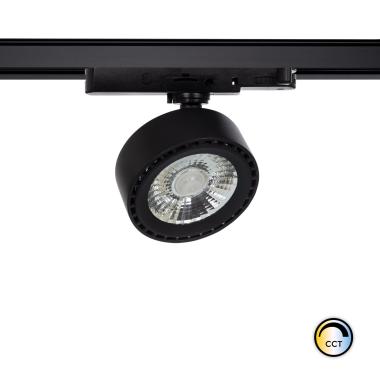 Spot LED sur Rail Triphasé 20W Onuba CCT Noir