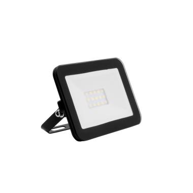 Black 10W 120lm/W IP65 Glass Slim LED Floodlight