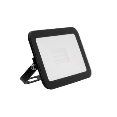 Slim Glass 20W LED Floodlight 120lm/W IP65 in Black