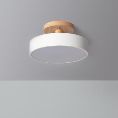 Lampada da Soffitto LED 12W Legno e Metallo CCT Selezionabile Whisty