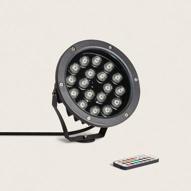 LED-Außenstrahler RGB 18W IP67 mit Spieß Colmar