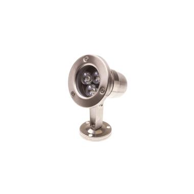 LED Spot Onderdompelbaar  Opbouw  3W 12V RVS