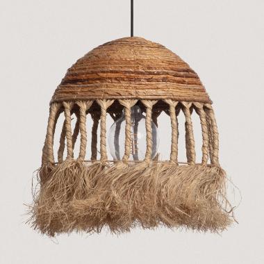 Sibu Rattan & Ramie Pendant Lamp ILUZZIA