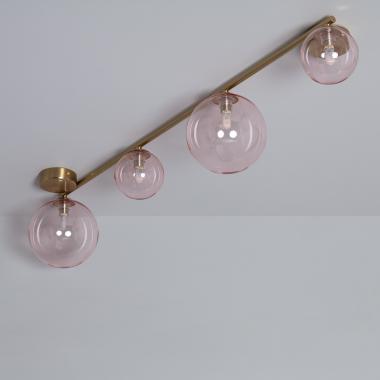 Moonlight Bras Metal & Glass 4 Spotlight Ceiling Lamp