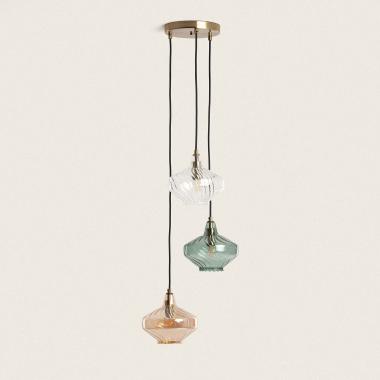 Blas 3 Spotlight Metal & Glass Pendant Lamp