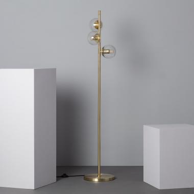 Otos Metal and Glass 3 Spotlights Floor Lamp