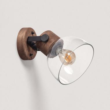 Dallas Wood & Glass Wall Lamp ILUZZIA