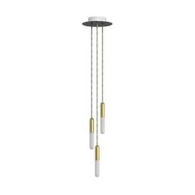 Hanglamp 3 lichts-meervoudig Metaal Creative-Cables SPM3R20103E14GOERM65-L