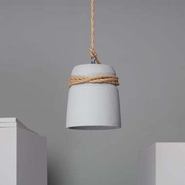 Dawan Cement & Rope Pendant Lamp