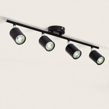 PlafondLamp Verstelbaar Metaal 4 Spots  Albus Black