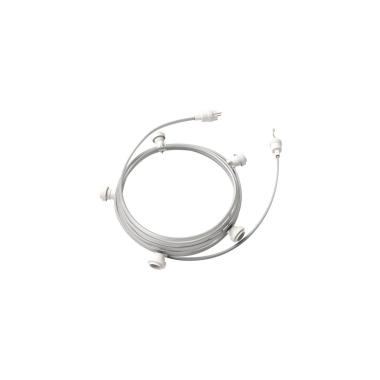 Ghirlanda da Esterni Lumet System 7.5m con 5 Portalampade E27 Bianco CATE27B075 CREATIVE-CABLES