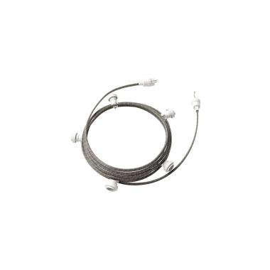 Ghirlanda da Esterni Lumet System 7.5m con 5 Portalampade E27 Bianco CATE27B075 CREATIVE-CABLES