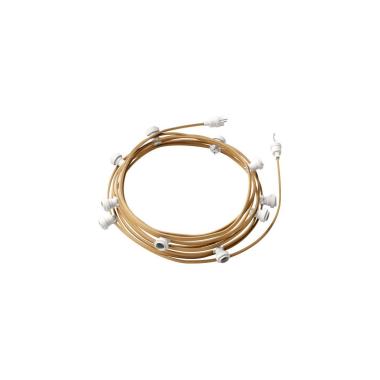 Ghirlanda da Esterni Lumet System 12.5m con 10 Portalampade E27 Bianco CATE27B125 CREATIVE-CABLES