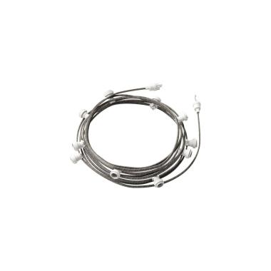 Girlande Außen Lumet System 12,5 m mit 10 Lampenfassungen E27 Weiss Creative-Cables CATE27B125