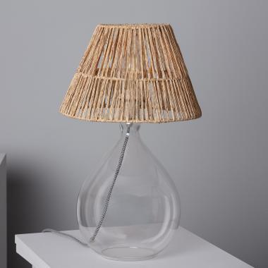 Lampe à Poser Jute et Verre Aurora