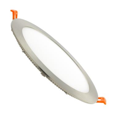 LED Einbaustrahler flach 15W Rund SuperSlim Ausschnitt  Ø 170 mm Silber