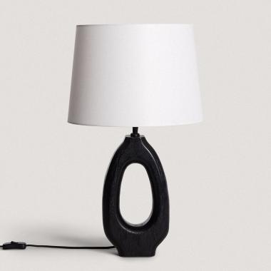 Lampe à Poser en bois Black Darshan ILUZZIA