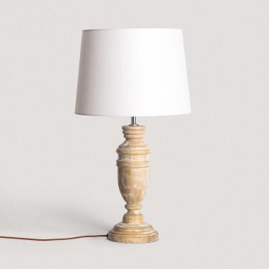 Dřevěná Stolní Lampa Hausa ILUZZIA