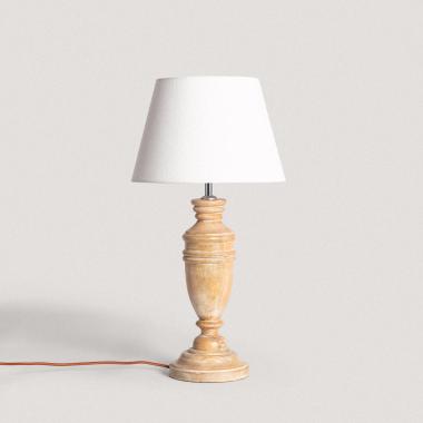 Dřevěná Stolní Lampa Hausa ILUZZIA