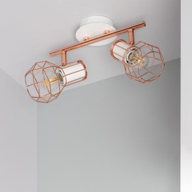 Lada Aluminium Adjustable 2 Spotlight Ceiling Lamp