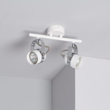 Sinner Adjustable Aluminium 2 Spotlight Ceiling Lamp in White