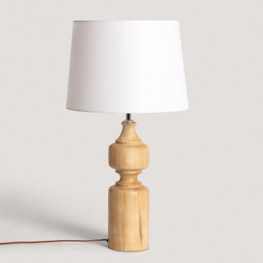 Lampe à Poser en bois Sansa ILUZZIA