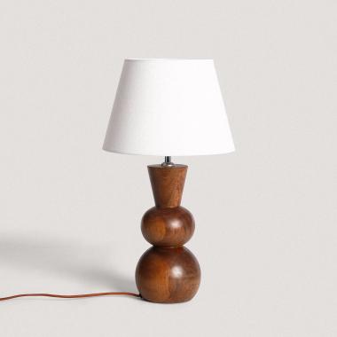 Dřevěná Stolní Lampa Vinda ILUZZIA