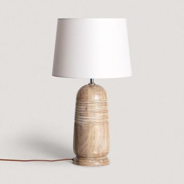 Dřevěná Stolní Lampa Warsha ILUZZIA