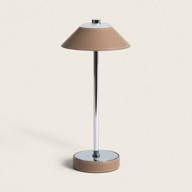 3W Limer Outdoor Leather & Metal Portable Metal LED Table Lamp with Rechargable Battery USB