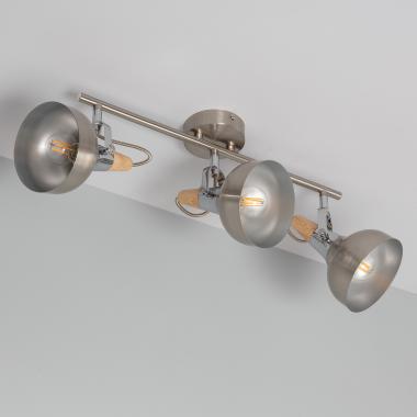 Plafondlamp Aluminium Richtbaar met 3 Spots Zilver Emer