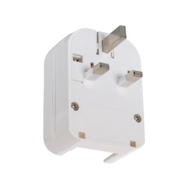 Adapter Stekker Type F (EU) Brede kop Lage Stekker naar Stekker Type G (UK)