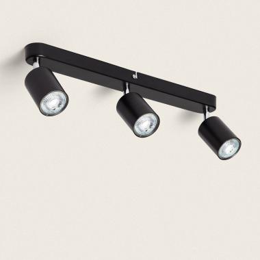 Albus Black Large 3 Spotlight Metal Directional Ceiling Lamp