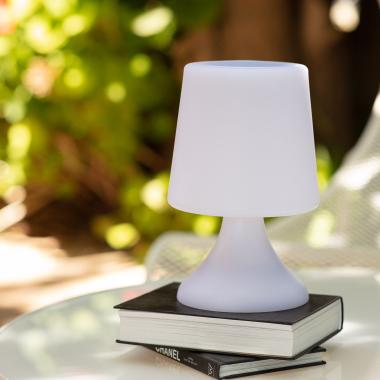 Uyoga Portable Solar Outdoor RGBW LED Table Lamp with Bluetooth Speaker and USB Rechargeable Battery