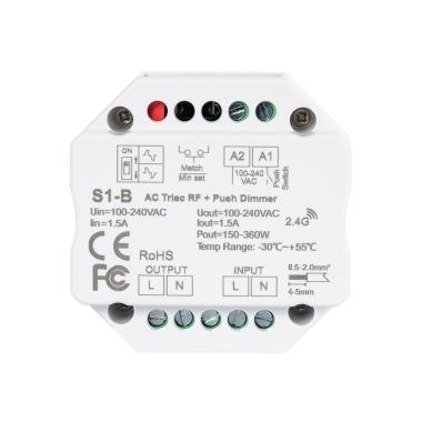 Regolatore LED TRIAC RF/Pulsante