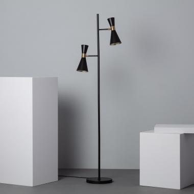 Staande Lamp van Metaal 2 Spots Jigger