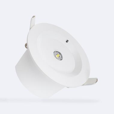 Luce di Emergeza LED da Incasso 120lm Non Permanente Circolare Foro Ø95 mm