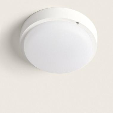 Plafoniera LED 25W Circolare per Esterni Ø175 mm IP65 con Sensore di Movimento Hublot White