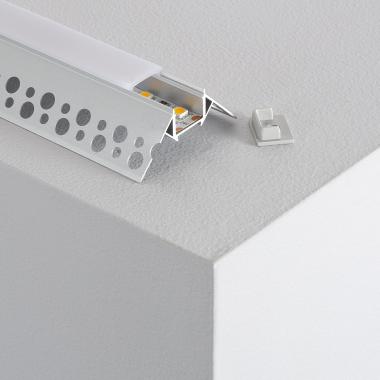 Profilo in Alluminio integrazione in Cartongesso per Angoli Esterni Striscia LED fino a 8mm