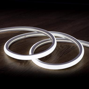 Neon LED Strip  7,5 W/m Dimbaar 220V AC 100 LED/m Halfrond 180º Koelwit IP67  te knippen om de 100 cm