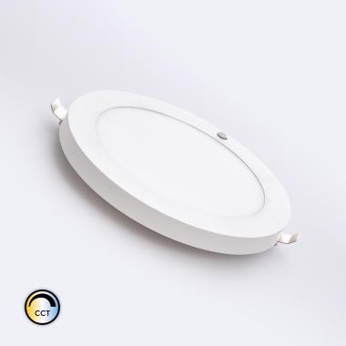 Dalle LED 18W CCT Ronde Sélectionnable avec Détecteur PIR Coupe Ajustable Ø50-170 mm