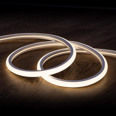 Neon LED Strip 7,5 W/m Dimbaar 220V AC 100 LED/m Halfrond 180º Helder Wit IP67  te knippen om de 100 cm