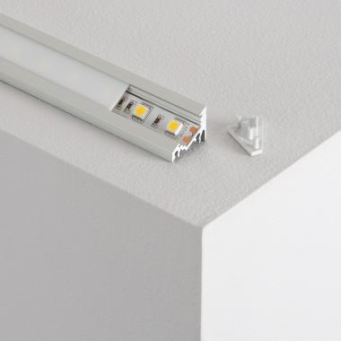 1m Variable Corner Aluminium Profile for LED Strips up to 10 mm